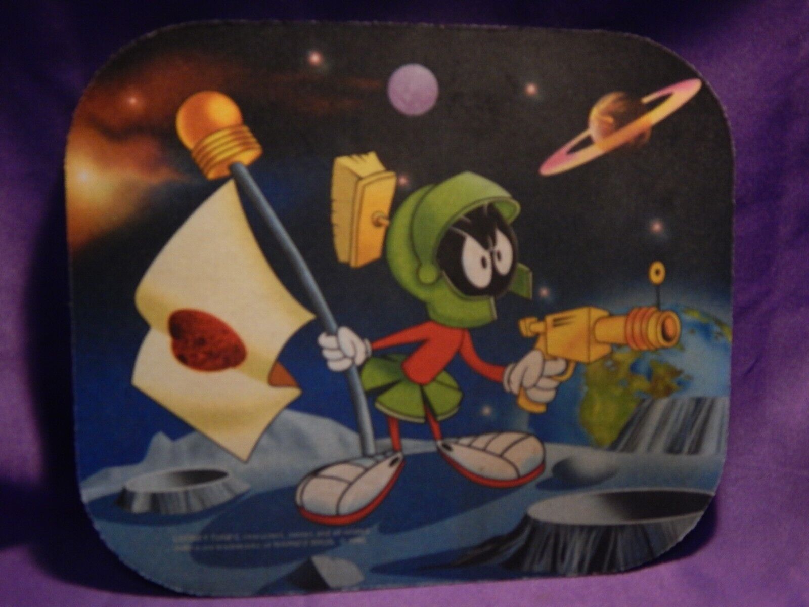 MARVIN THE MARTIAN NON-SLIP MOUSE PAD 1995 HOME OFFICE WARNER BROS. LOONEY TUNES