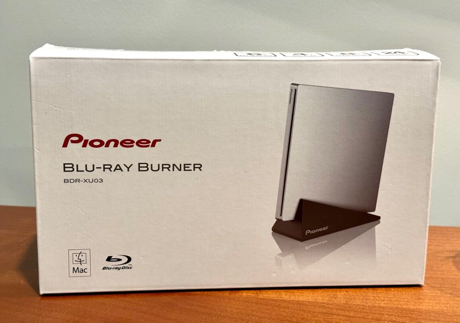 Pioneer Blu-Ray Burner Slim portable, USB 3.0 BD/DVD/CD Writer BDR-XU03 Open box