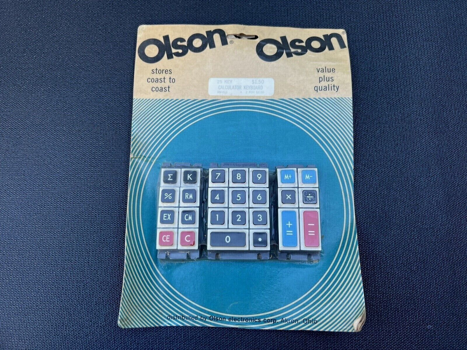 Vintage 1980's Olson Calculator Numeric Keyboard Keypad XM-611 NOS SEALED