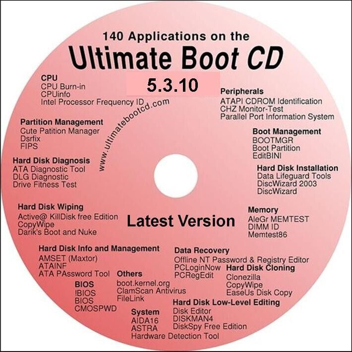 Ultimate Boot DVD Restore Repair, Recovery Windows XP Vista 7 8 10 11 ver 5.3.10