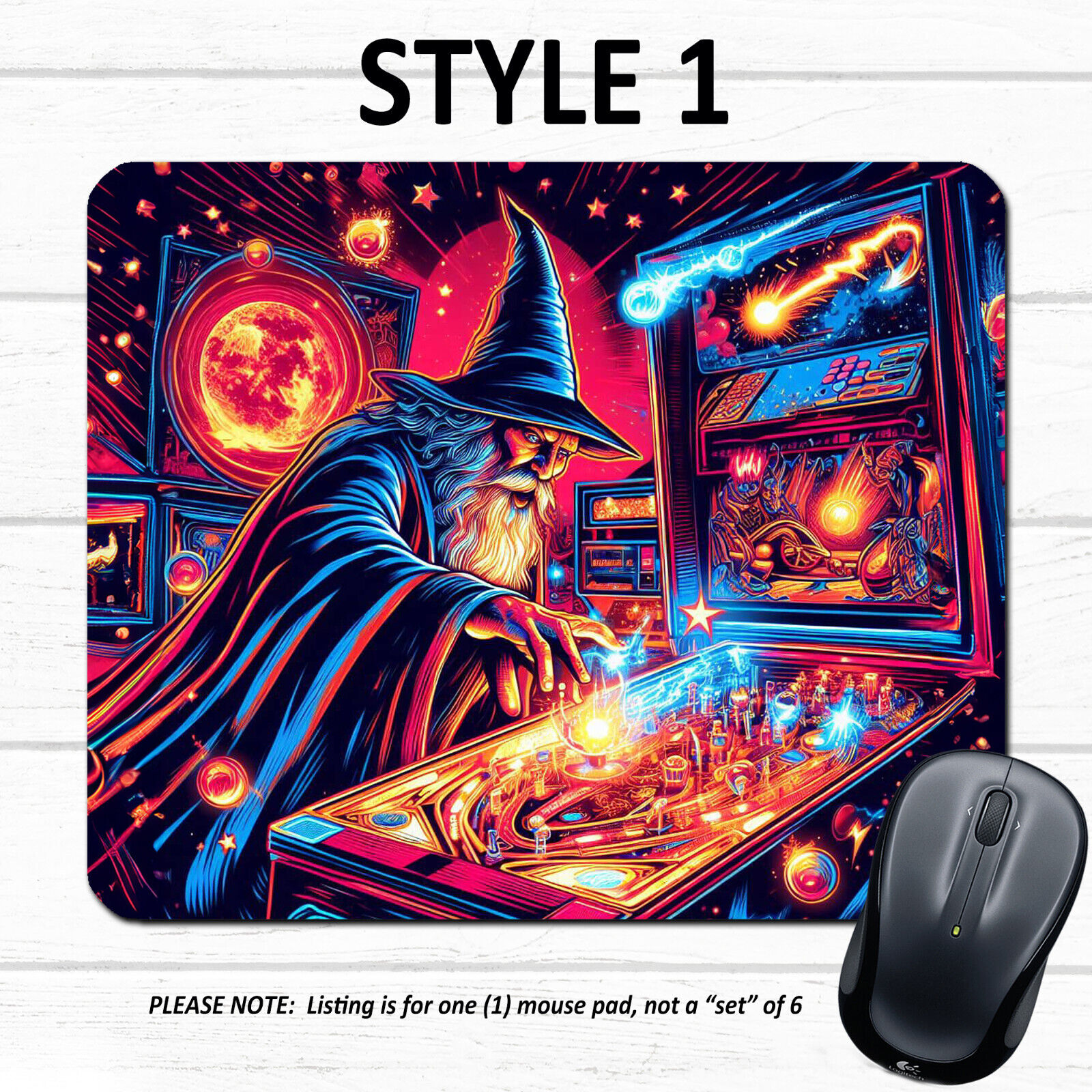 Pinball Player #3 - Mouse Pad - Pinball Wizard Pins Retro Arcade Mousepad Gift