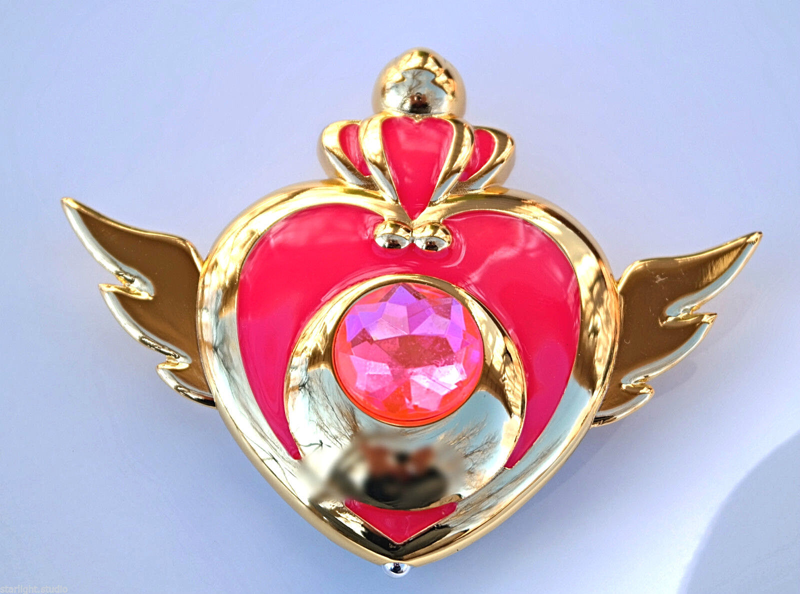 Sailor Moon Super S Crises Heart Compact Mirror Brooch Locket Cosplay Doll Prop