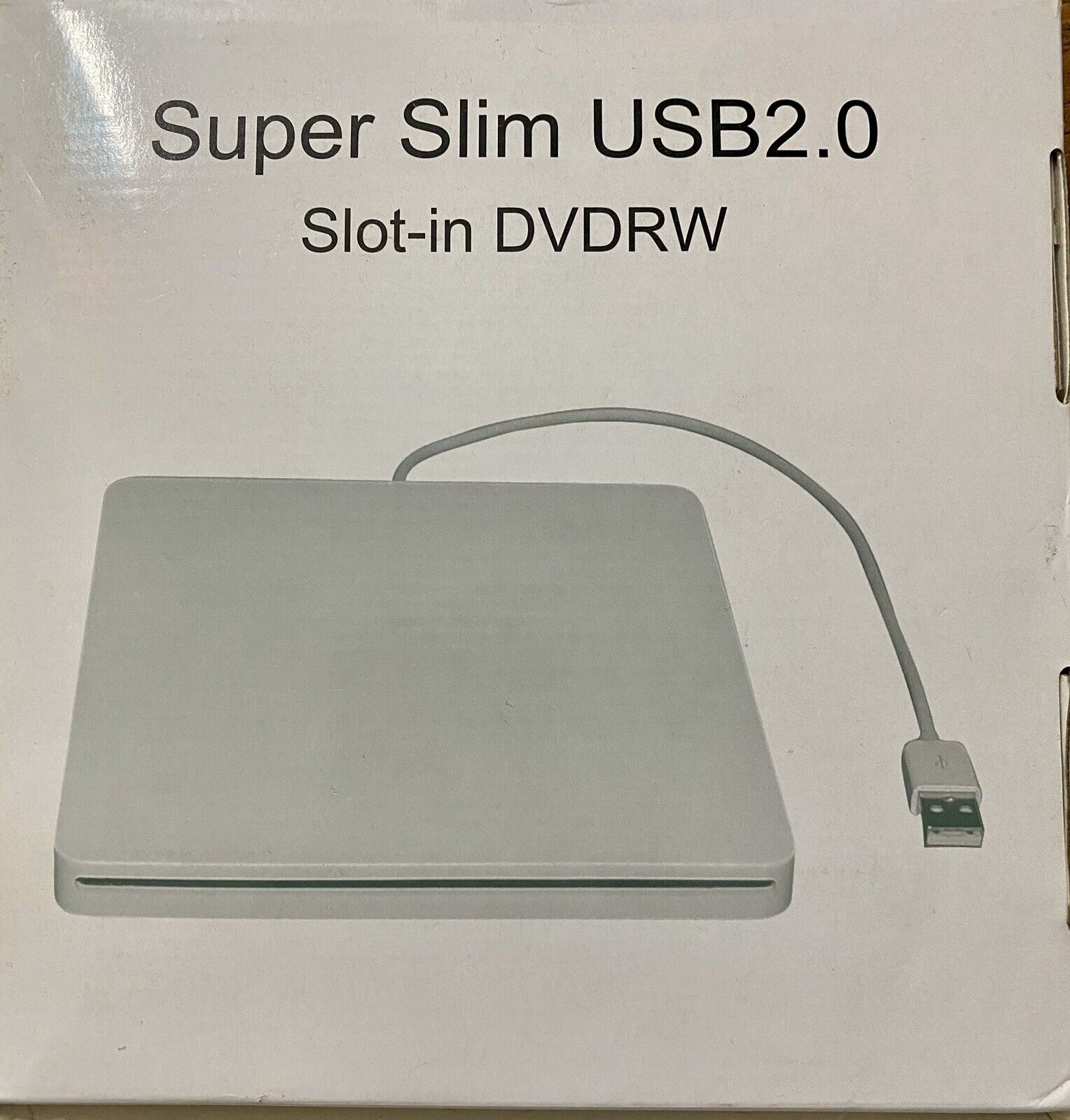 Super Slim USB 2.0 Slot-in DVDRW External for Mac or PC Brand New Packaging