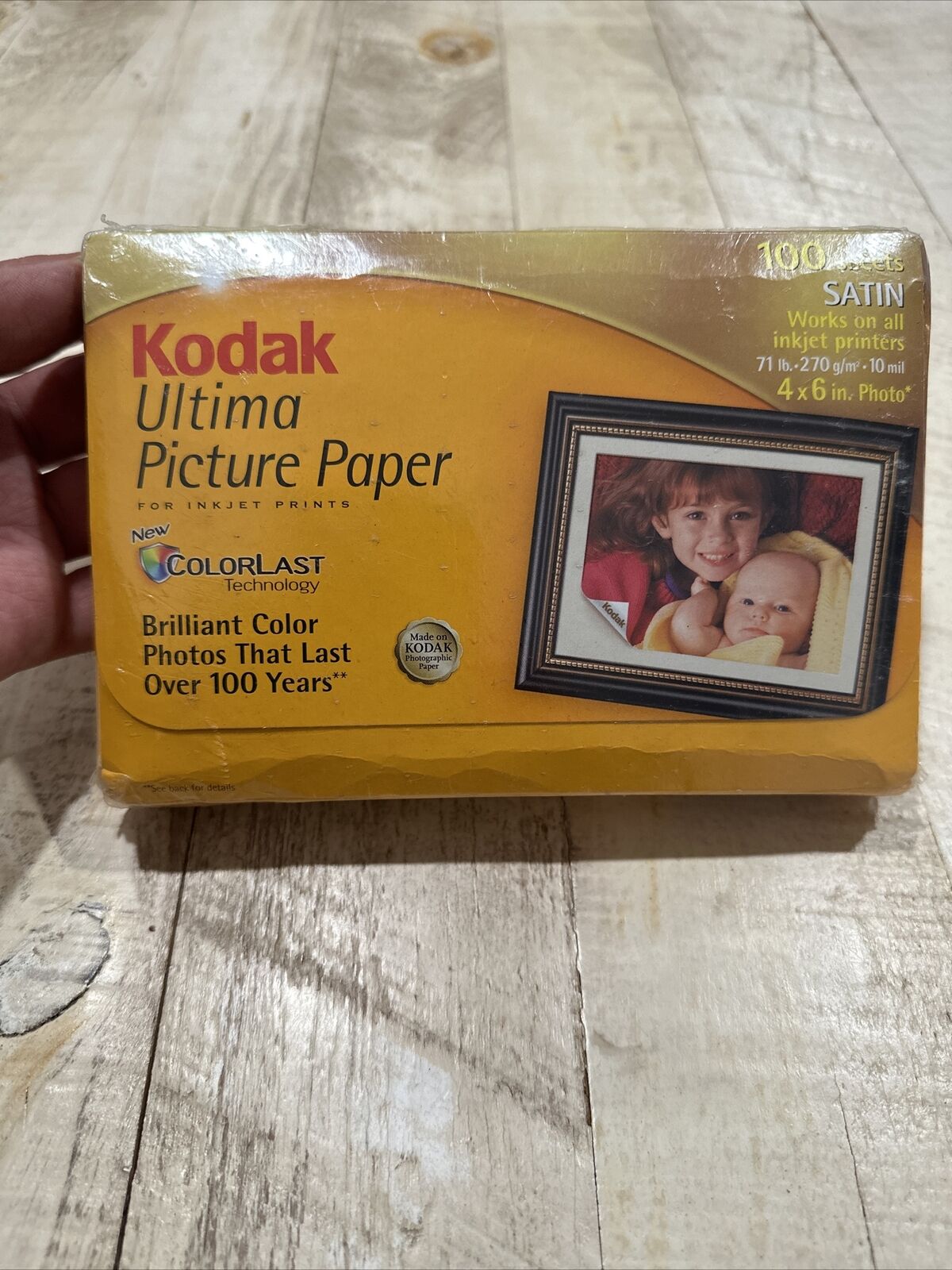 Kodak Ultima Picture Paper  100 Satin  4x6  Paper Sheets Inkjet- Sealed Box