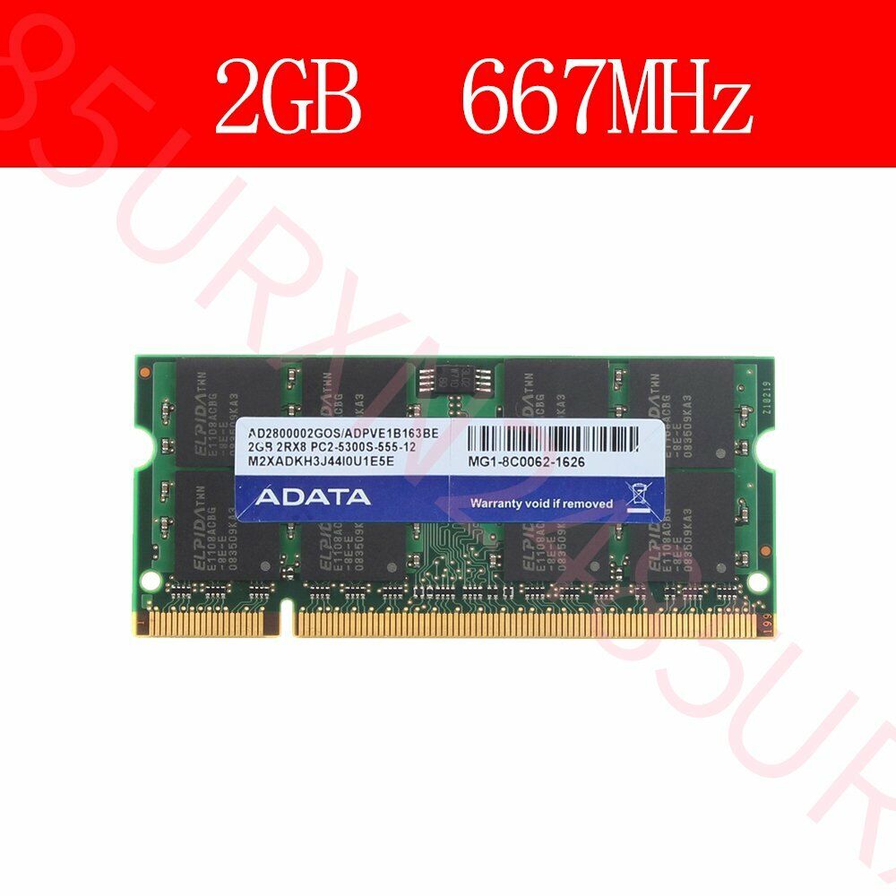 20GB 16GB 8GB 4GB 2GB 1GB PC2-5300S DDR2-667MHz 1.8V Laptop RAM For DATA New LOT