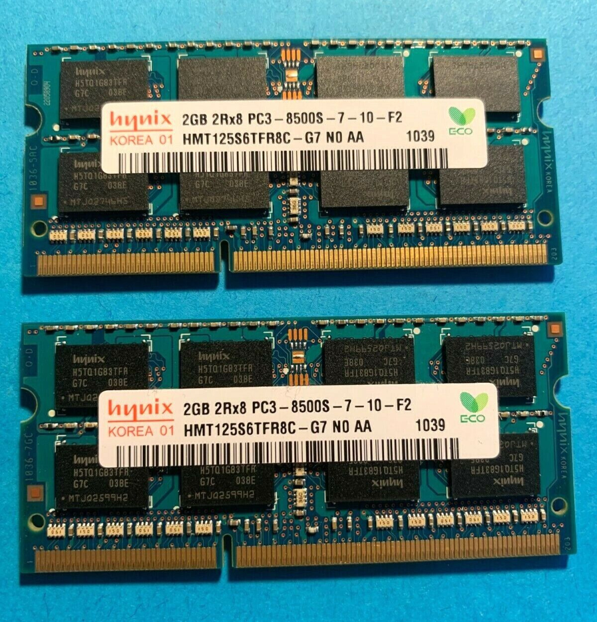 🟩Hynix 4GB (2x2GB) 2Rx8 PC3-8500 COMPUTER Memory RAM HMT125S6TFR8C-G7