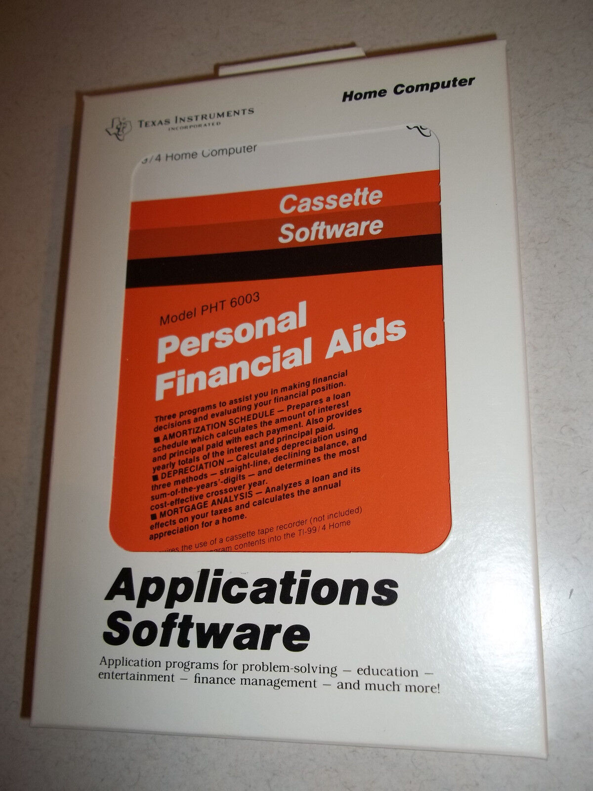 NEW TI-99/4A TI-99/4 Tape PERSONAL FINANCIAL AIDS Cassette Software