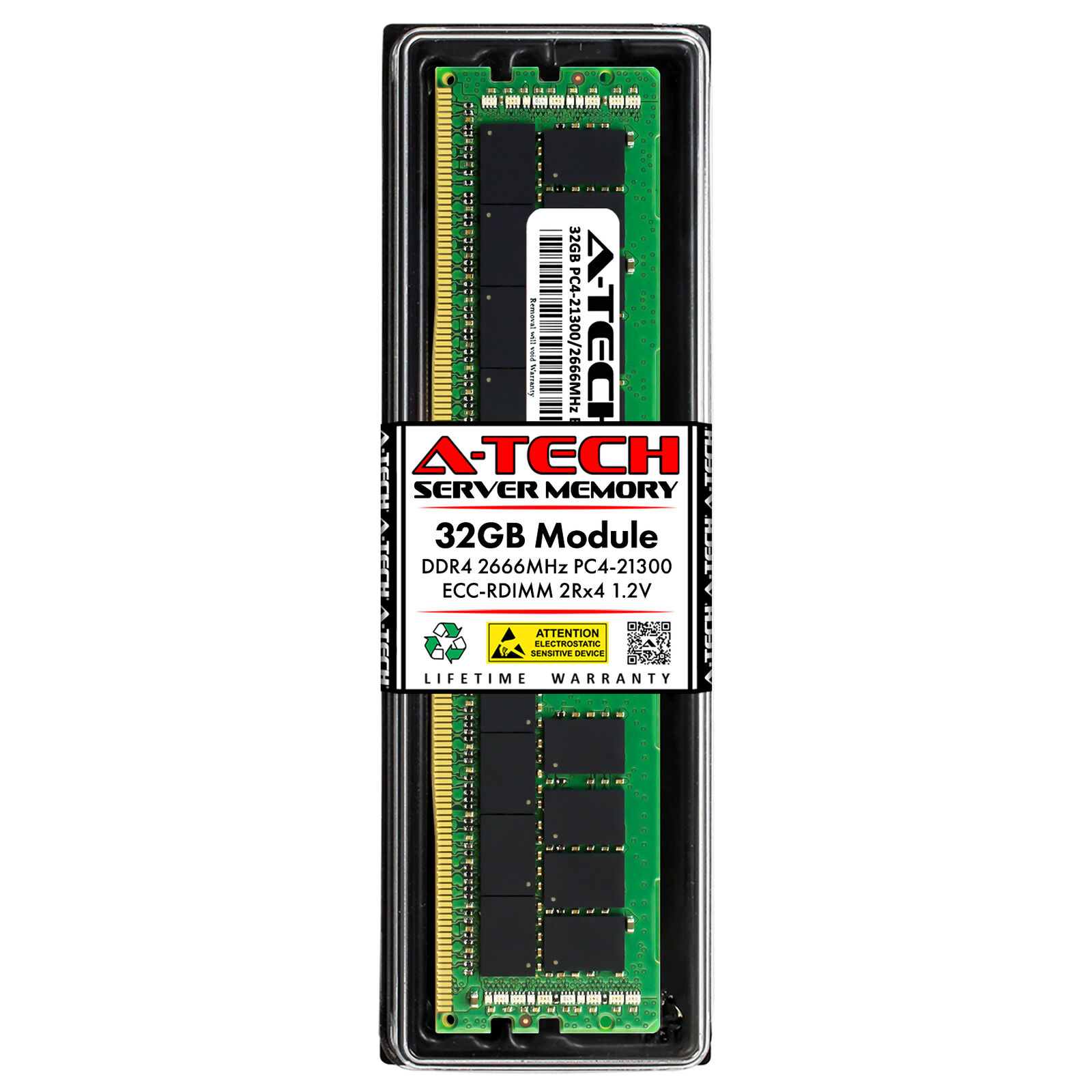 32GB PC4-21300 ECC RDIMM Kingston KSM26RD4/32MRR Equivalent Server Memory RAM