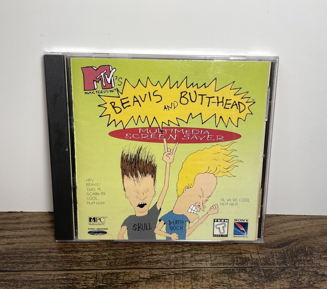 MTV\'s Beavis and Butthead Multimedia Screen Saver (MAC CD-ROM) Great Condition