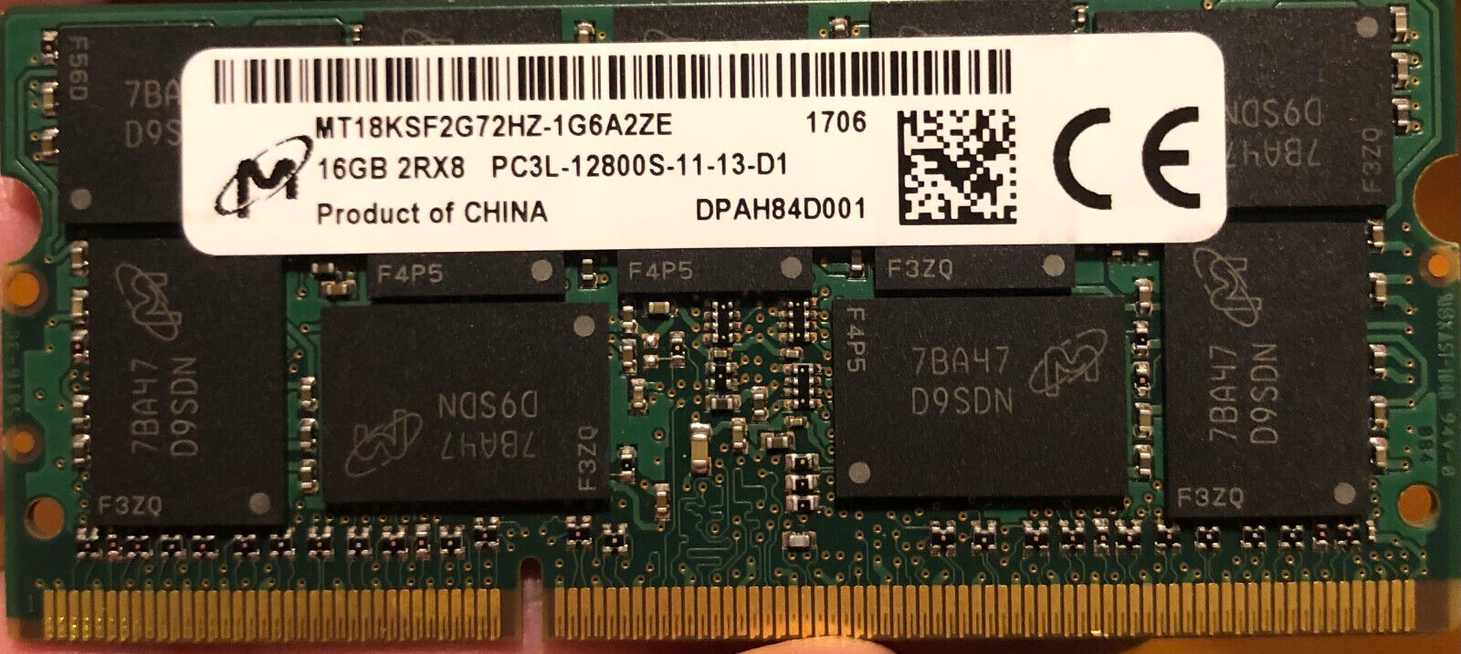 SUPERMICRO MEM-DR316L-CL02-ES16 MT18KSF2G72HZ-1G6A2 - MICRON - 16GB DDR3-160
