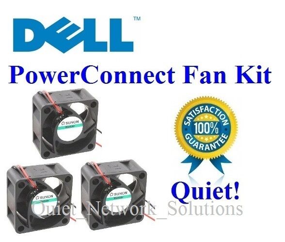 Lot 3x Quiet Low noise Fans for Dell PowerConnect 3248 3348 5224