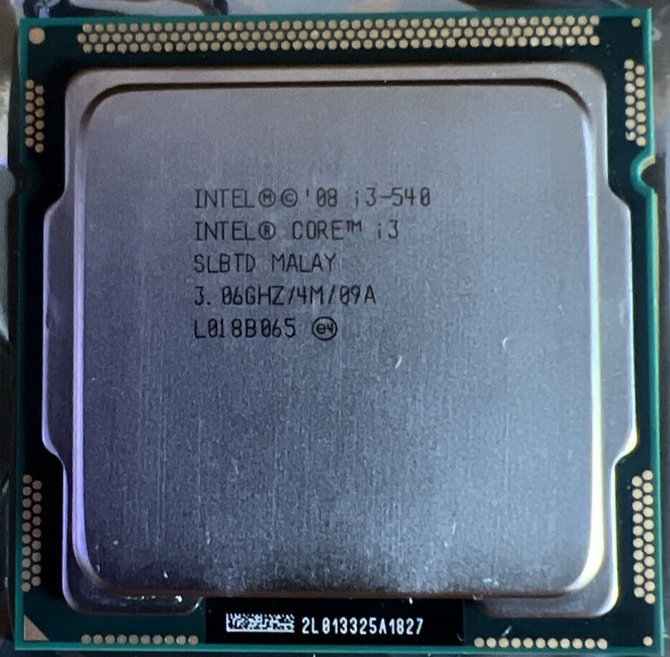 Intel Core i3-540 Dual-Core CPU (4M Cache, 3.06GHz, LGA1156)