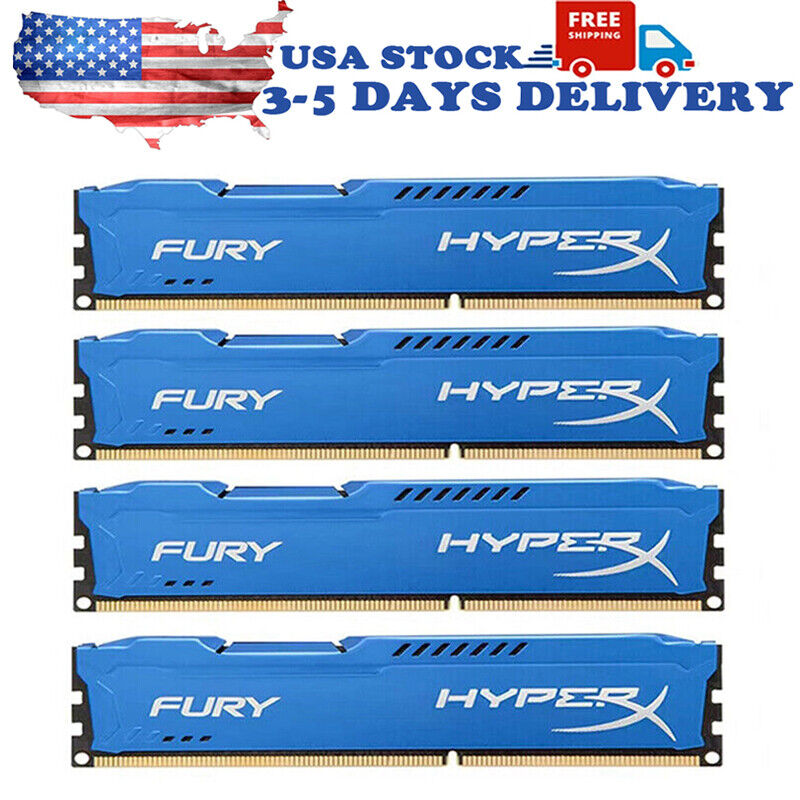 HyperX FURY DDR3 32GB (4 x 8GB) 1600MHz PC3-12800 Desktop RAM Memory DIMM 240pin