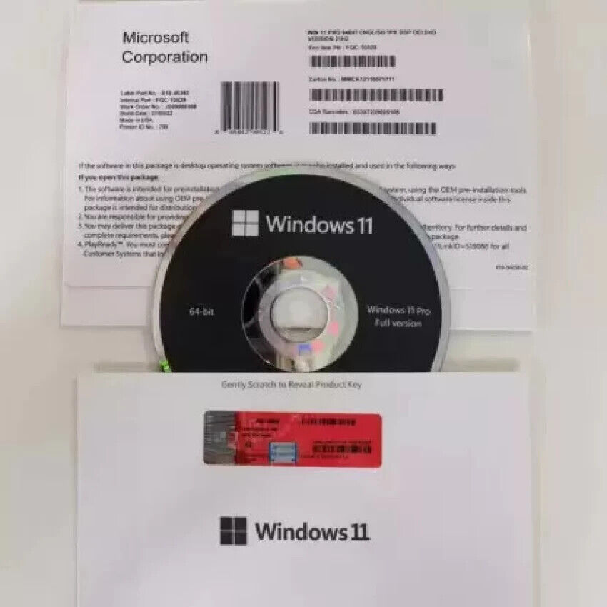 Brand New Sealed - Windows 11 Pro with DVD 1 PC Installation COA Included