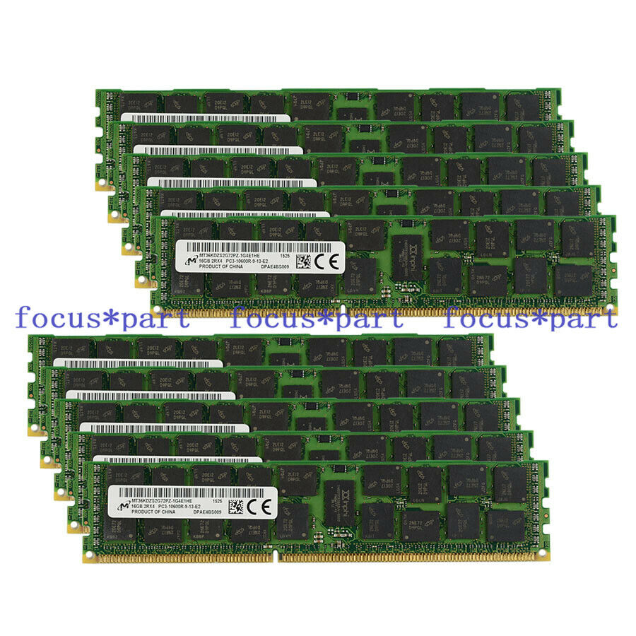 128GB 8x16GB DDR3 1333Mhz PC3-10600R 2Rx4 ECC REG Registered Server Memory RAM