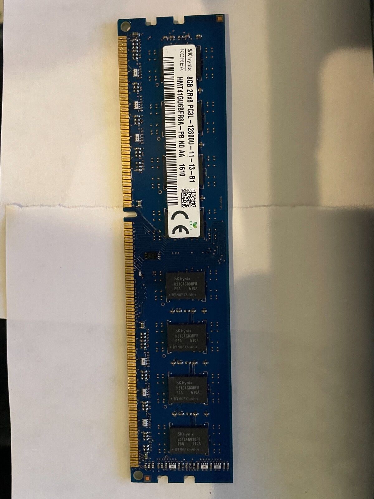 SK Hynix 8GB 2Rx8 PC3L-12800U DDR3 Desktop Memory Ram HMT41GU6BFR8A-PB
