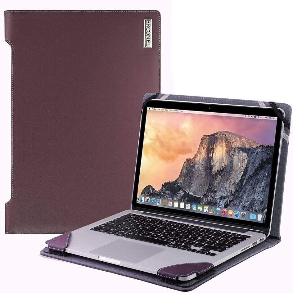 Broonel Profile Series Burgundy Protective Case Fit 14 Laptop Adjustable NEW