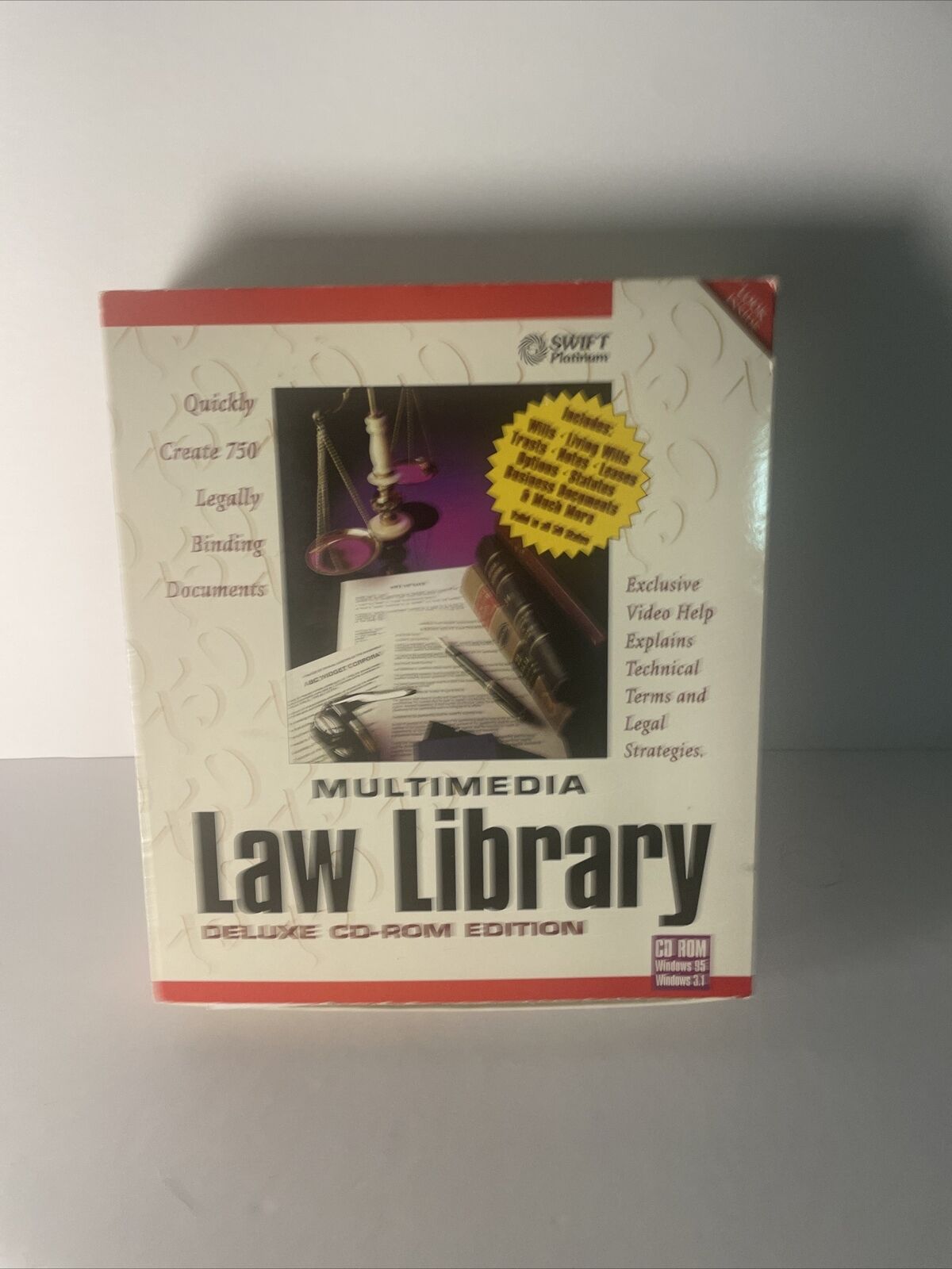 Vintage Computer Multimedia Law Library Deluxe CD-ROM Edition 
