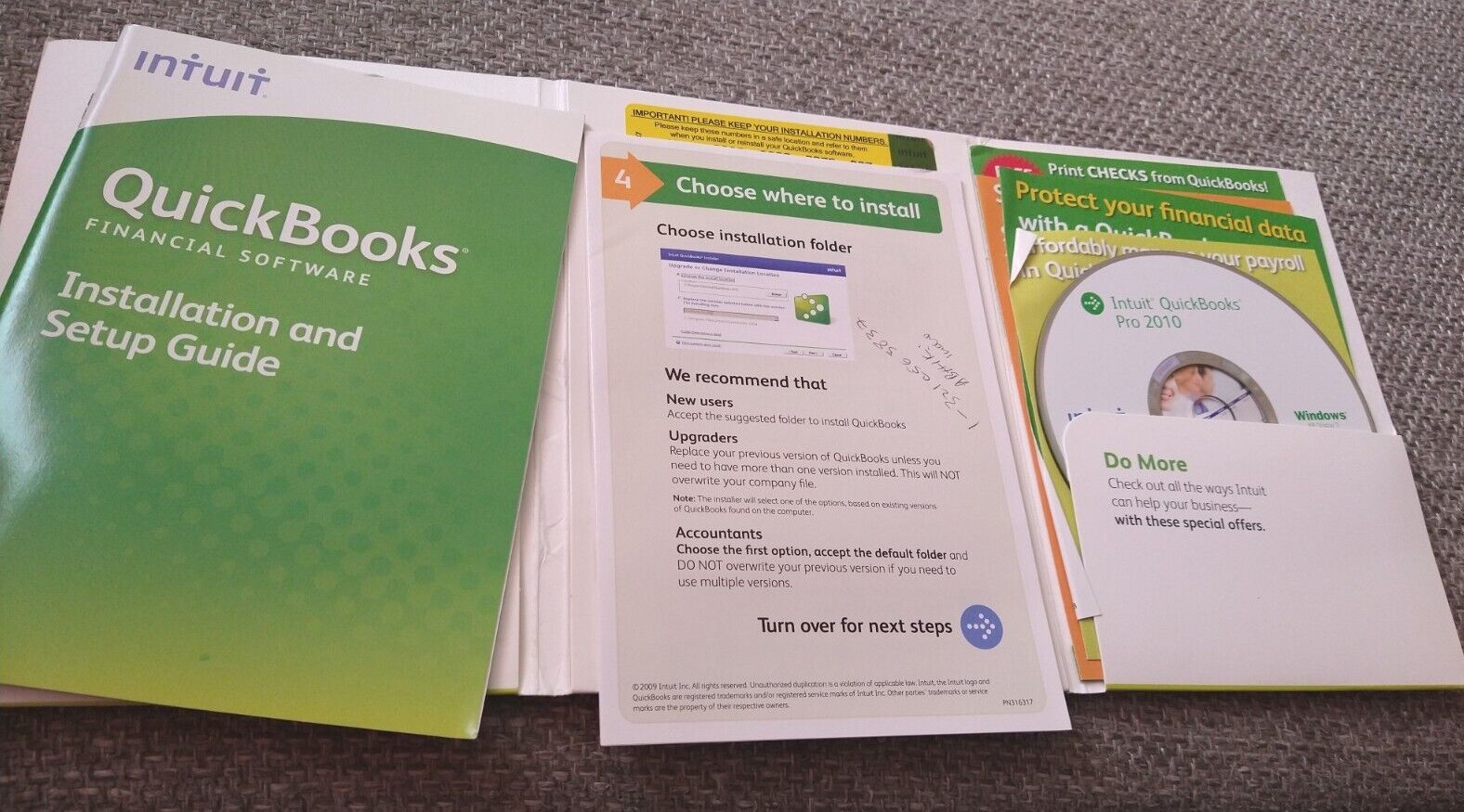 INTUIT QUICKBOOKS PRO 2010 FOR WINDOWS FULL RETAIL US VERSION Sold As Working