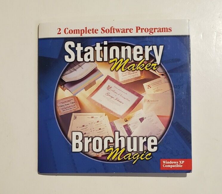 Stationery Maker + Brochure Magic (Vintage PC CD-ROM, 2002)