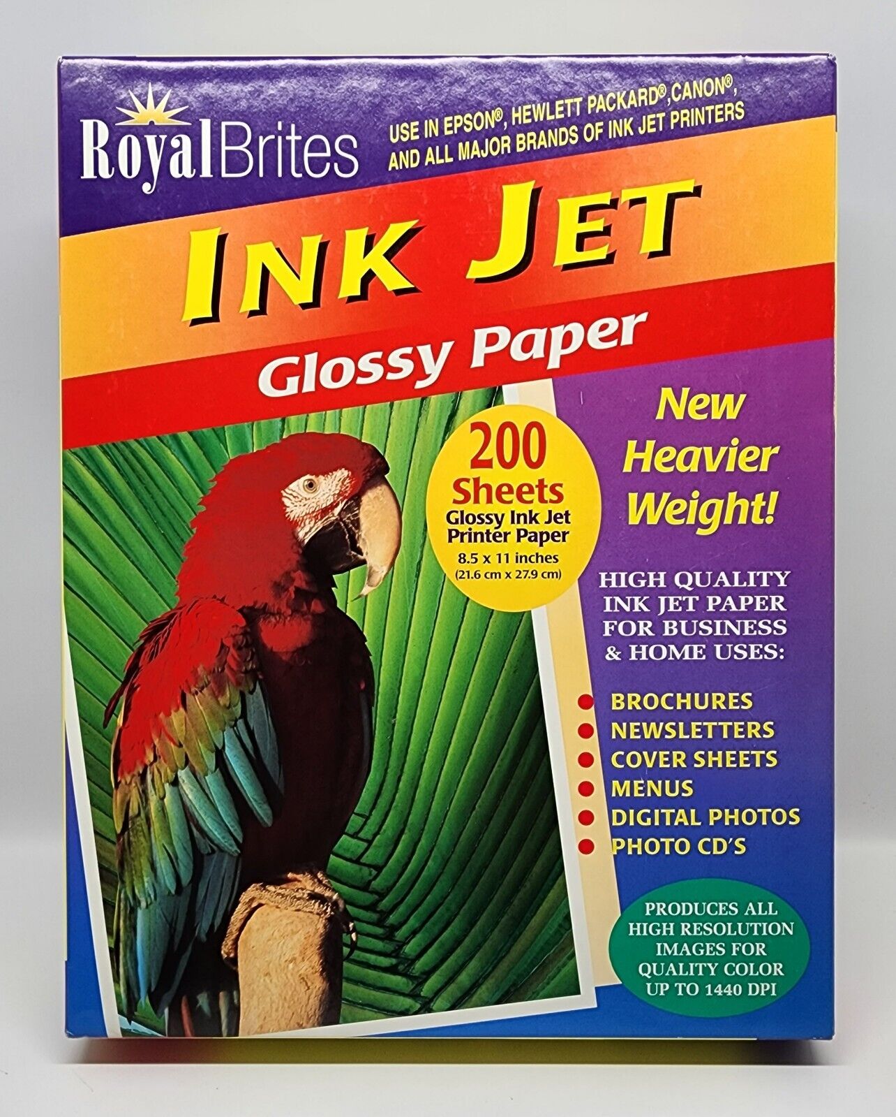 Royal Brites Ink Jet Box High Gloss Photo Paper 8.5\
