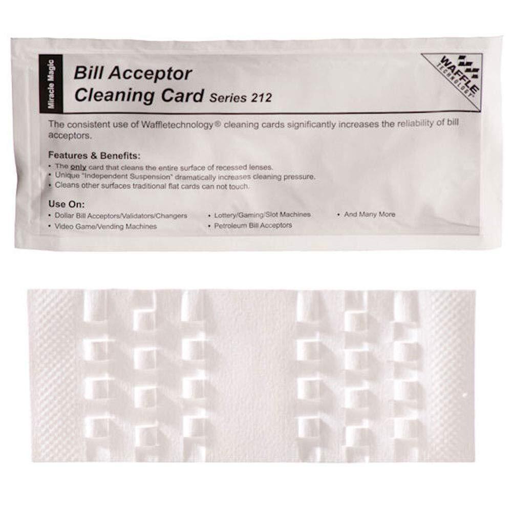 Waffletechnology Bill Acceptor Cleaning Cards White w/Miracle Magic 15, 