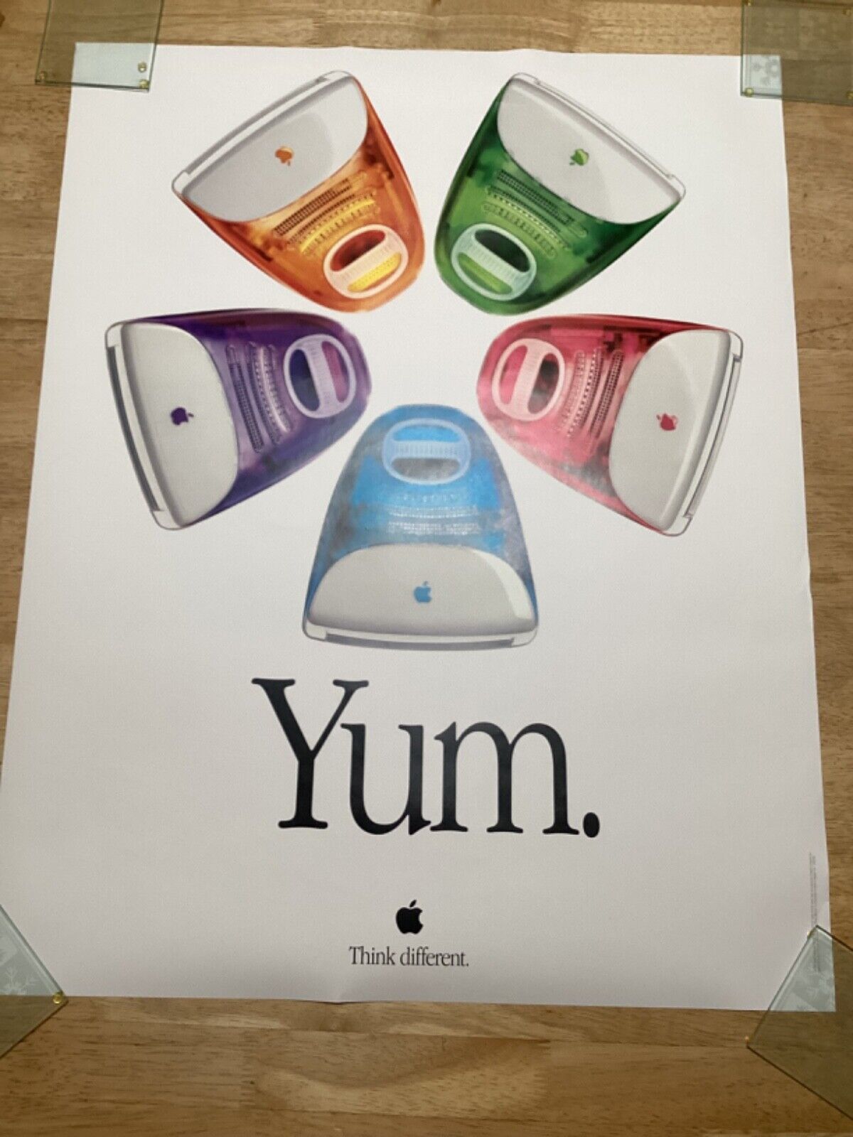 Vintage 1999 Apple Computer iMac G3 YUM Think Different Poster  22x28”