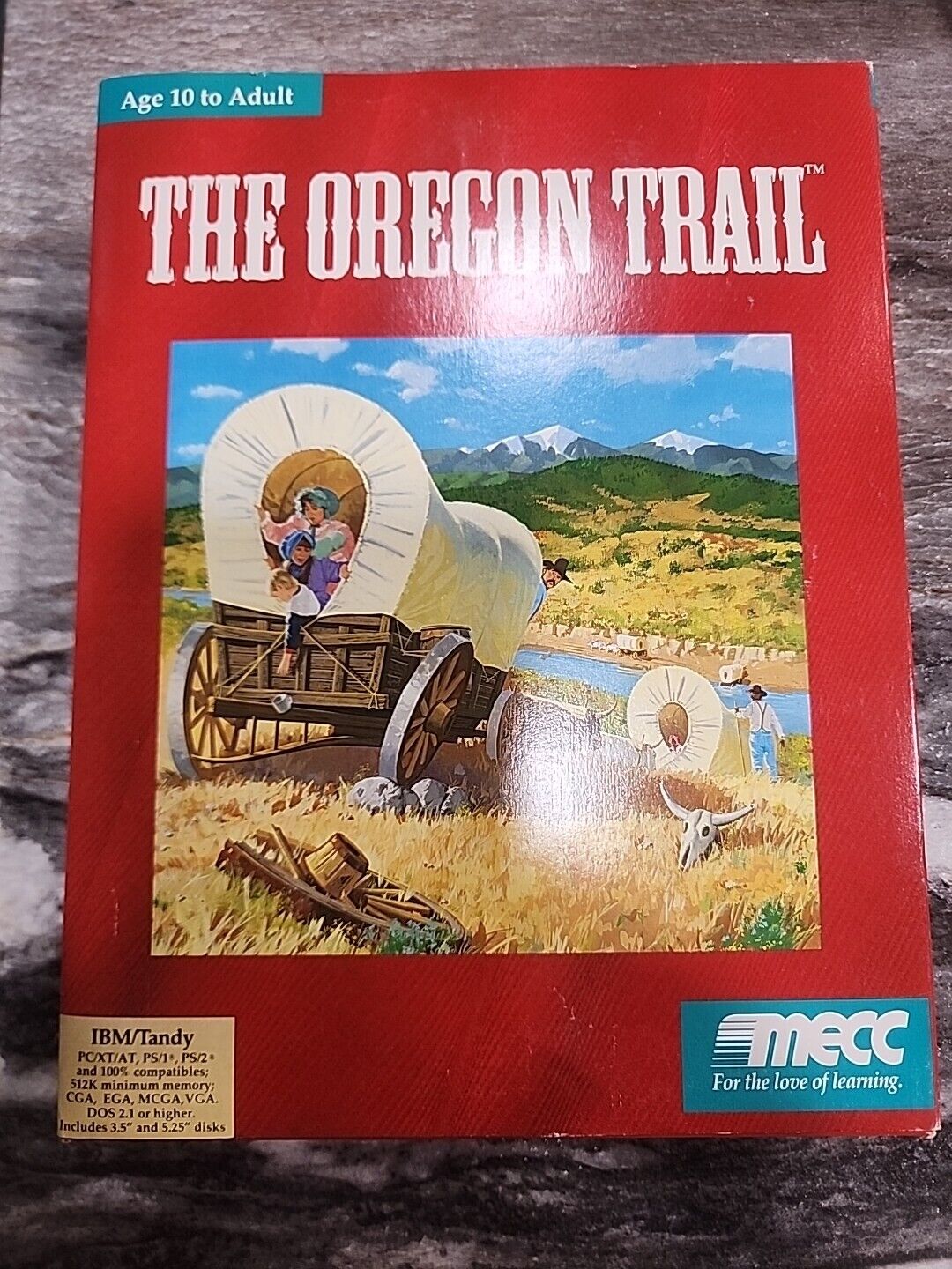Vintage Oregon Trail 2.1 by MECC for IBM PC Tandy 1000 Floppy Disks & Guide
