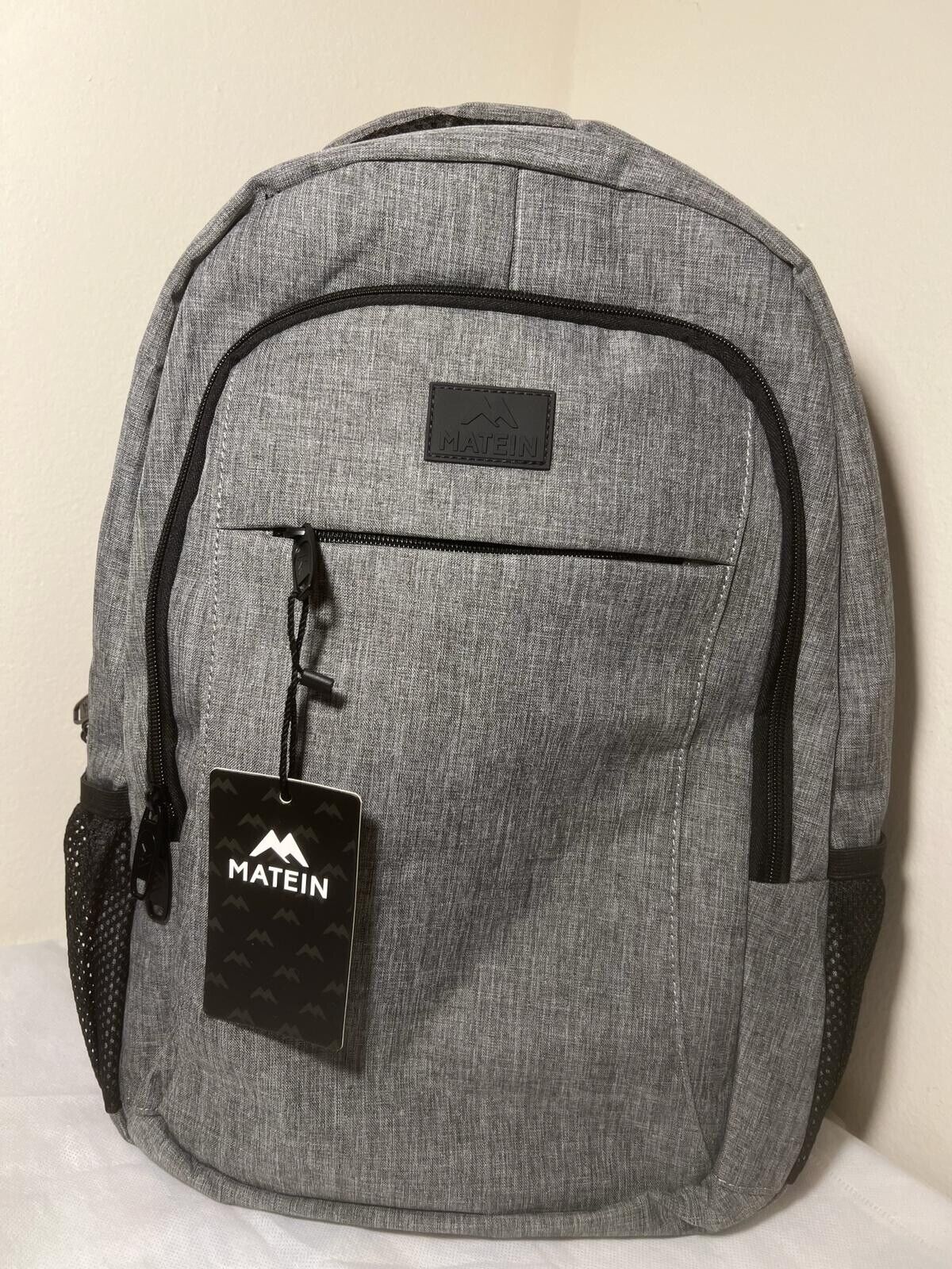Matein Travel Laptop Backpack Anti-Theft School Bag USB Port- Gray