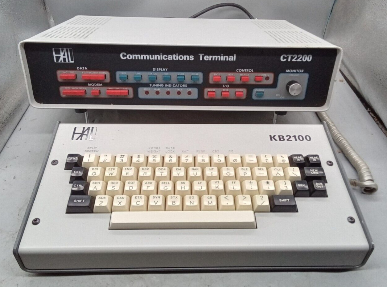 HAL CT2200 Communications Terminal + KB-2100 CW & RTTY Keyboard & Original Boxes