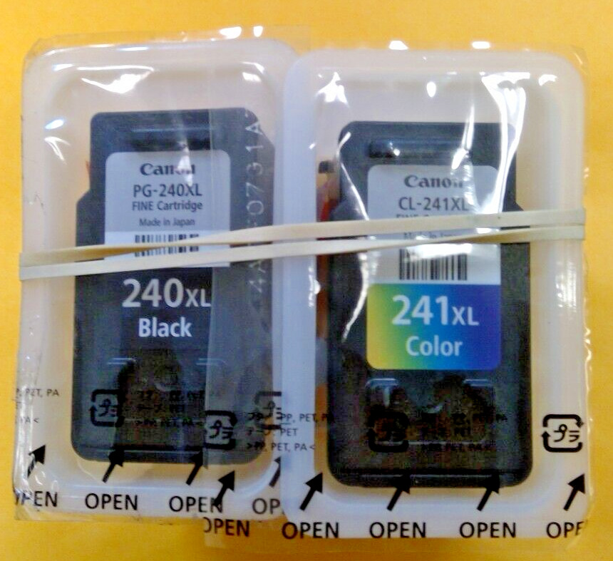Genuine OEM Canon PG-240XL Black & CL-241XL Color Ink Bulk Packaging 