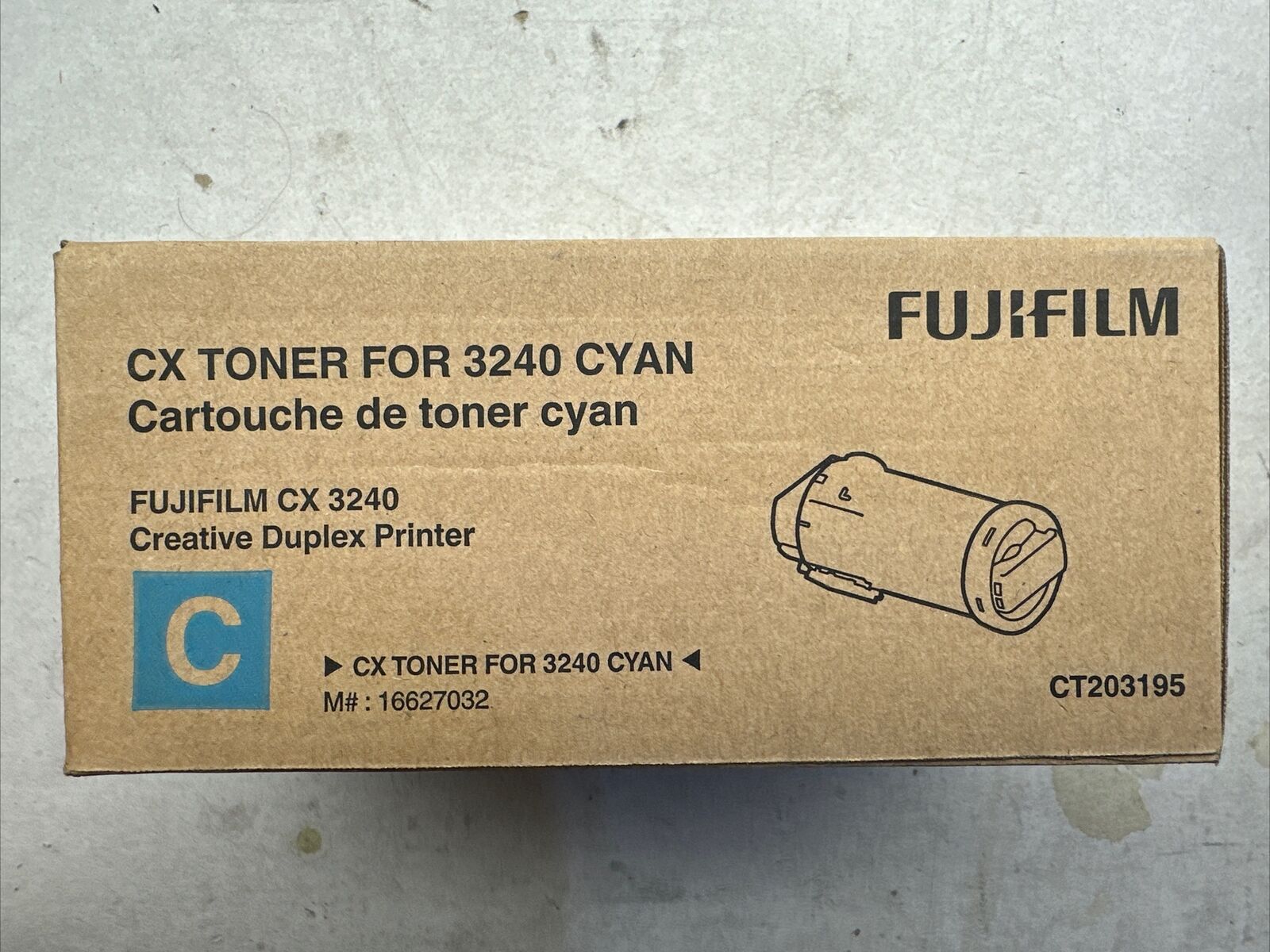 NEW Fujifilm CX Cyan Toner Genuine OEM  3240 Duplex Printer CT203195 SHIPS FREE