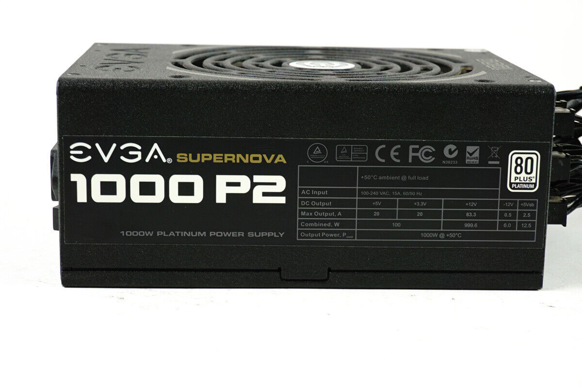 EVGA SuperNOVA 1000 P2 1000W Platinum PSU w/ All Cables | Fast Ship, 1yr Warr...