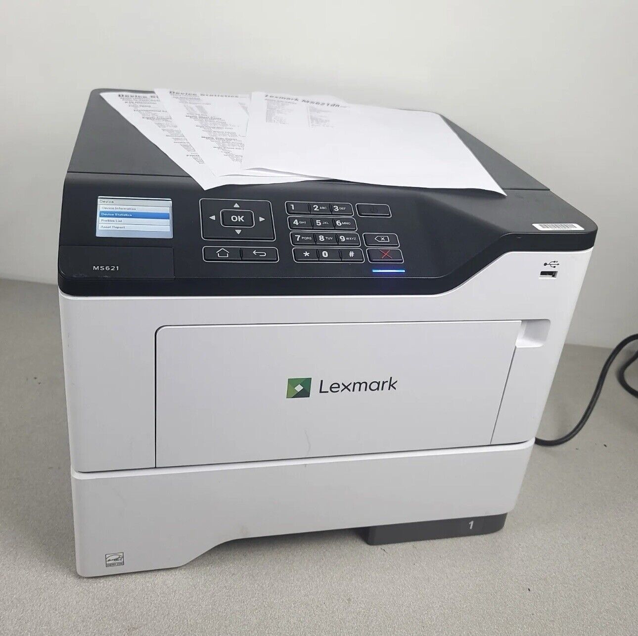 Lexmark MS621dn Laser Printer ~ Works ~ Used