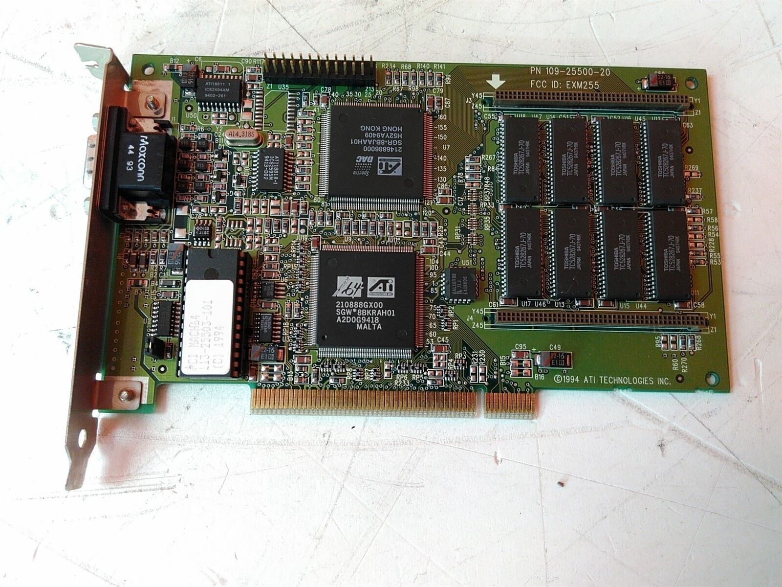 ATI Mach64 109-25500-20 2MB PCI VGA Video Card 