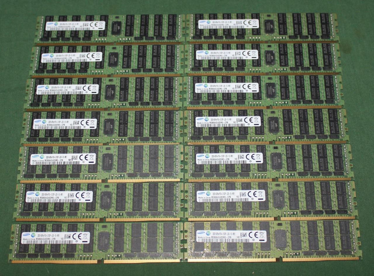 Lot of 14,  32GB Samsung Server RAM, Matched, 4DRx4 PC4-2133P, 448GB total
