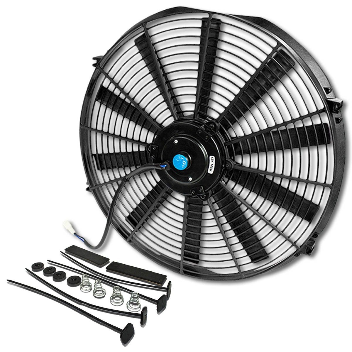  High Performace Electric Cooling Slim Radiator Fan W/Mounting Kit 