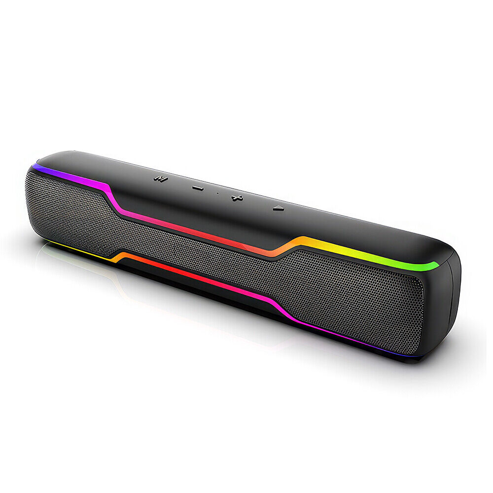 20W Bluetooth RGB Gaming Computer Speaker TWS Sound Bar Deep Bass for PC Laptop