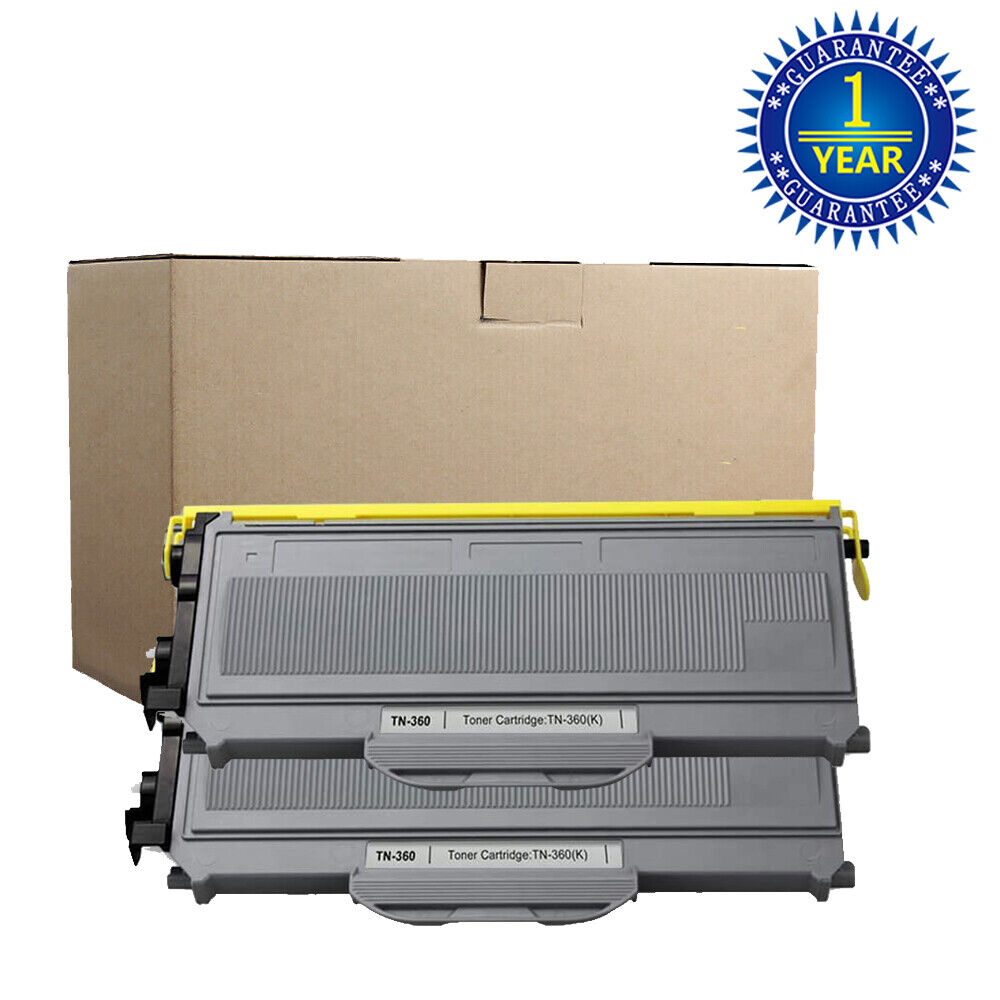 2 High Yield TN360 330 Toner Cartridge For Brother HL-2140 2170W MFC-7340 7840W