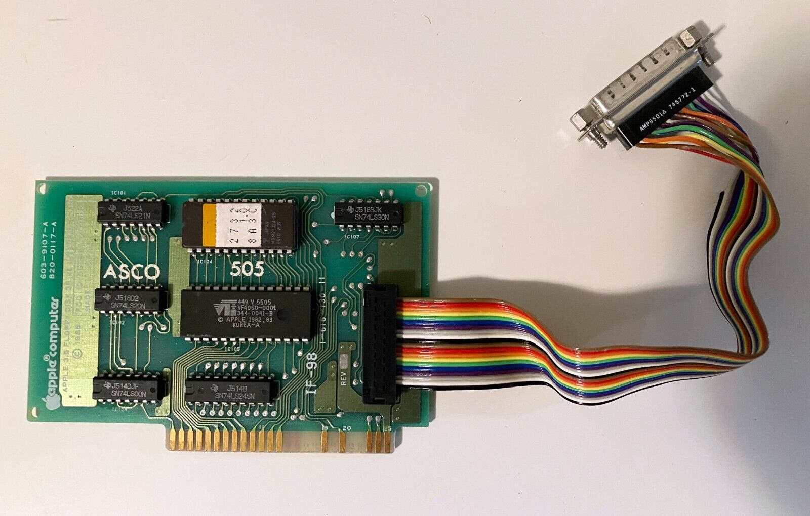 Apple II Plus & Apple IIe Liron 3.5 UniDisk Disk Drive Interface Card ASCO Works