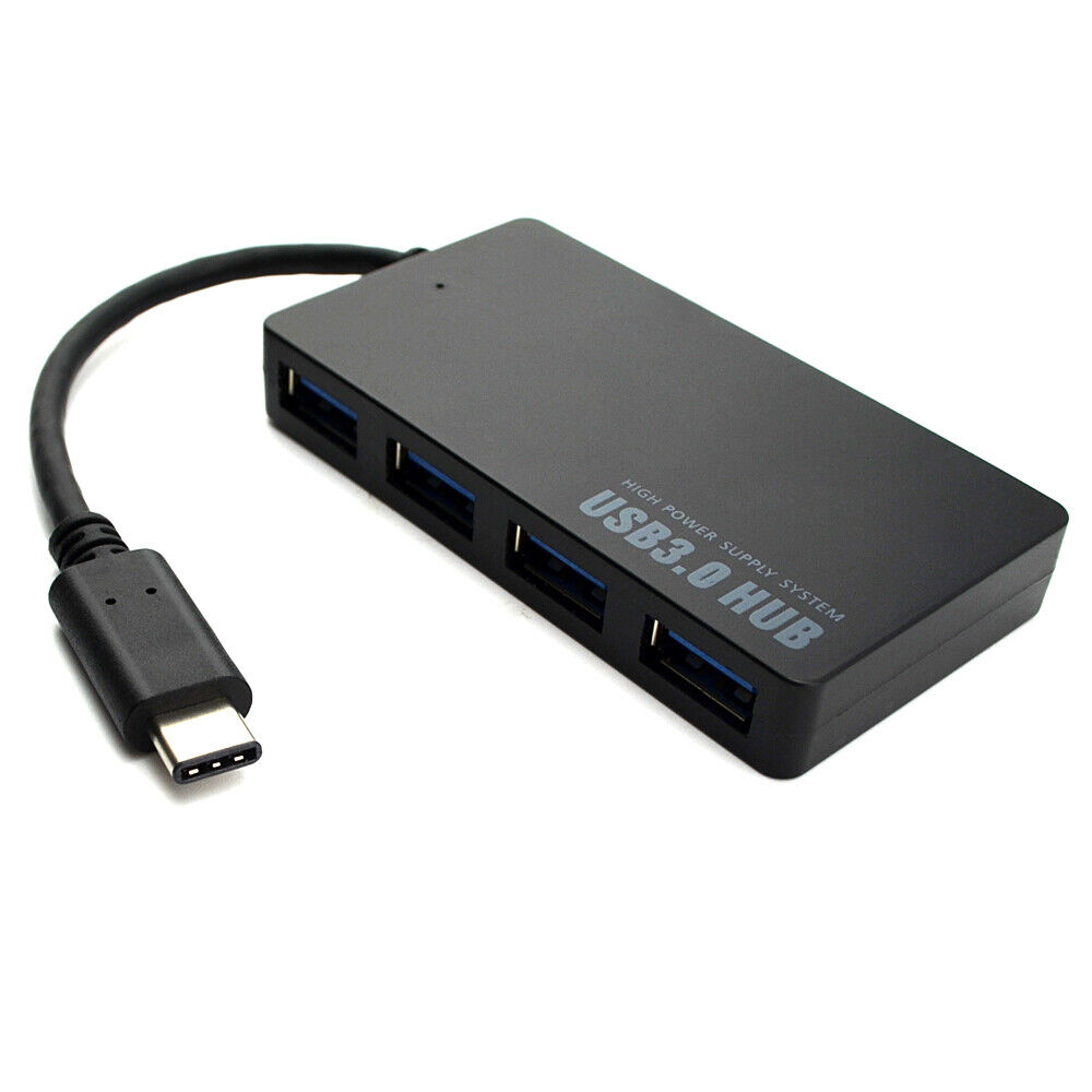 NEW USB 3.1 Type-C to Type-A Powered 4 Port Hub Adapter 5Gbps, MacBook, Windows