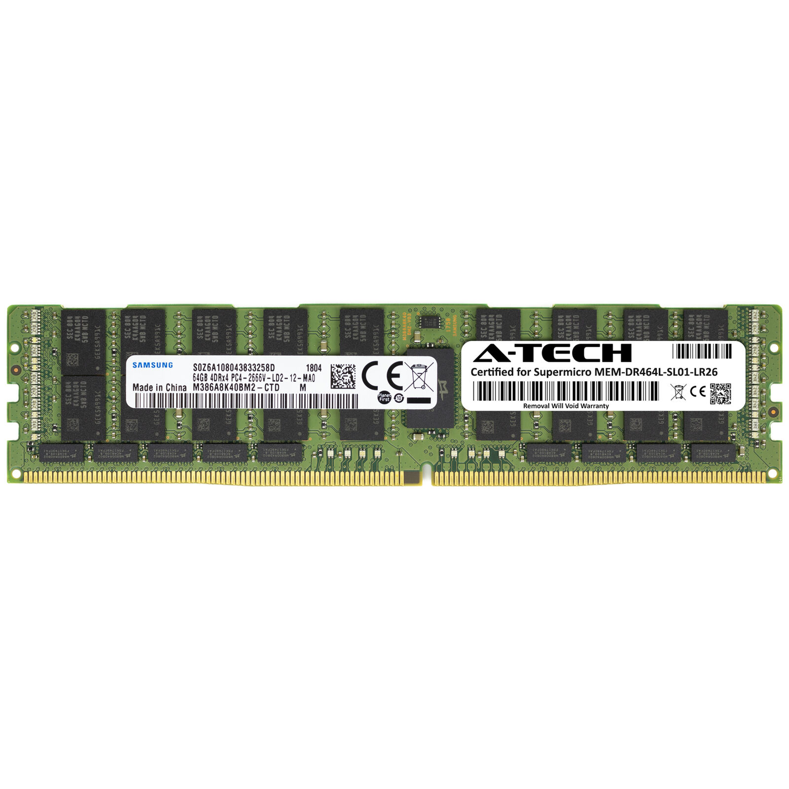 64GB PC4-21300L Supermicro MEM-DR464L-SL01-LR26 Equivalent Server Memory RAM