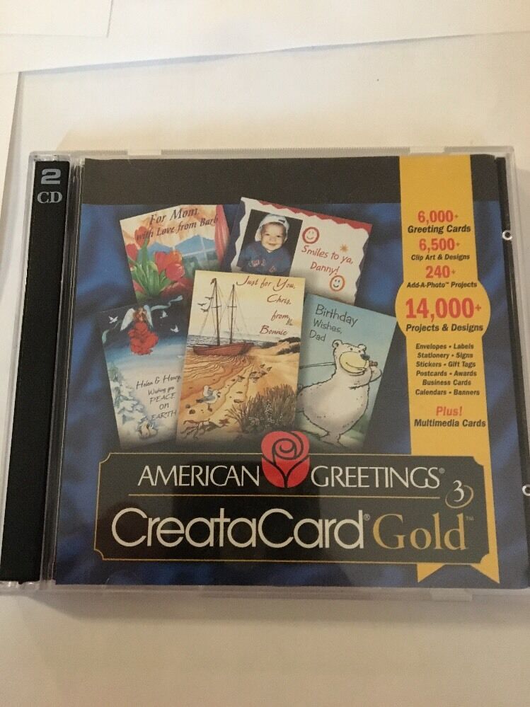 American Greetings Creatacard Gold Version 3 [CD-ROM] Windows 95/98 VINTAGE RARE