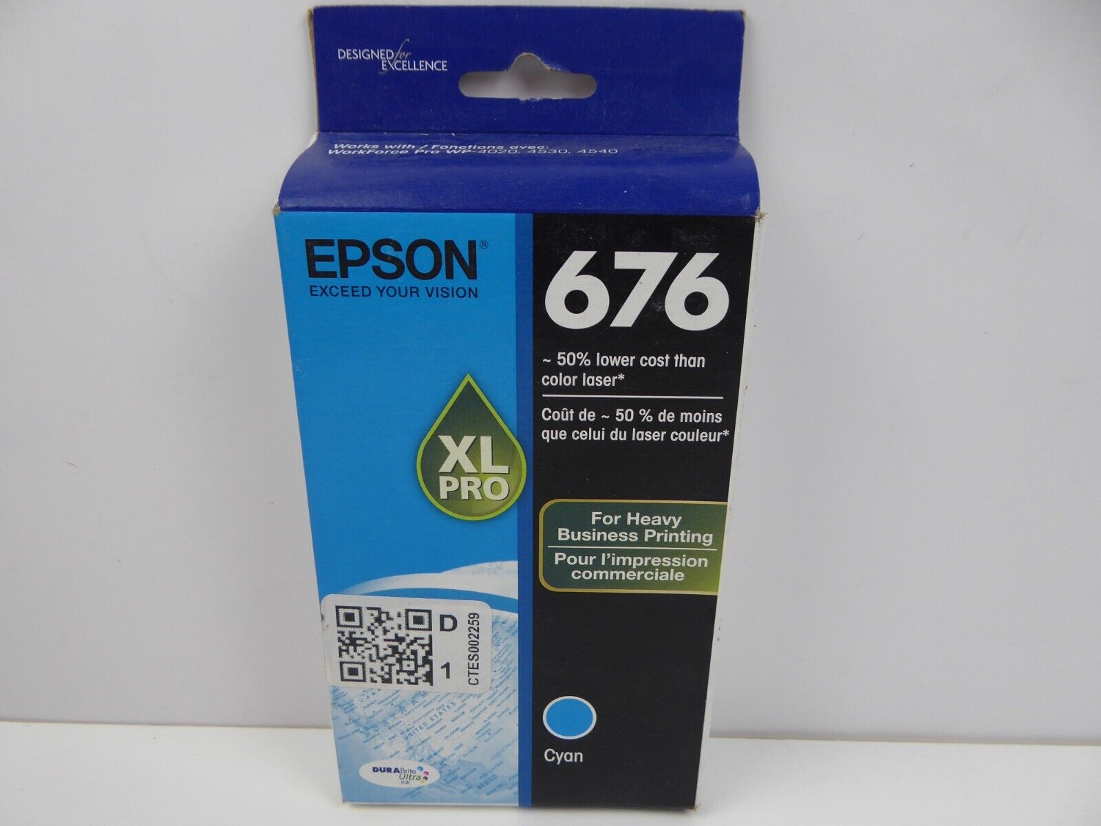 Epson 676XL Pro Cyan Ink Cartridge T676XL220 Expired 02/2019 New Sealed