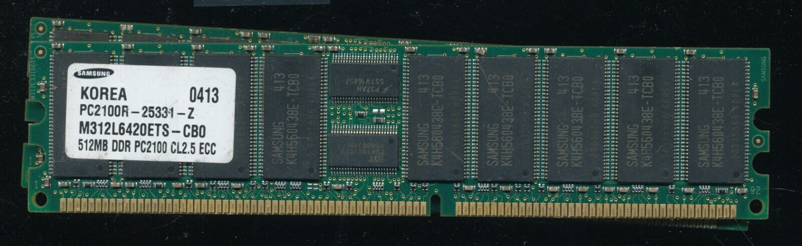 Samsung 1GB Kit (512MBx2) DDR266 PC2100 RAM ECC Samsung Chips