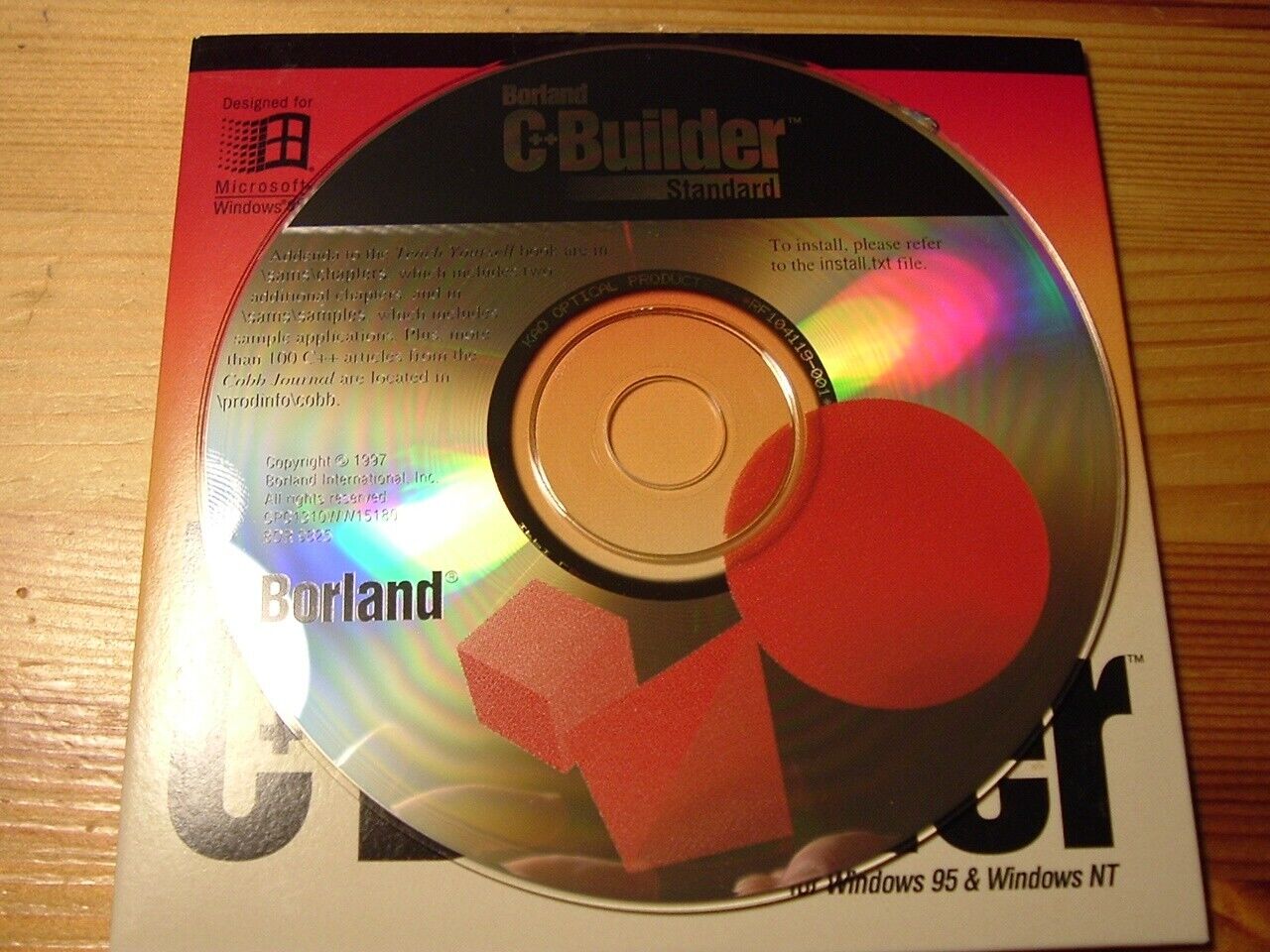 Borland C++ Builder Standard edition, original disk