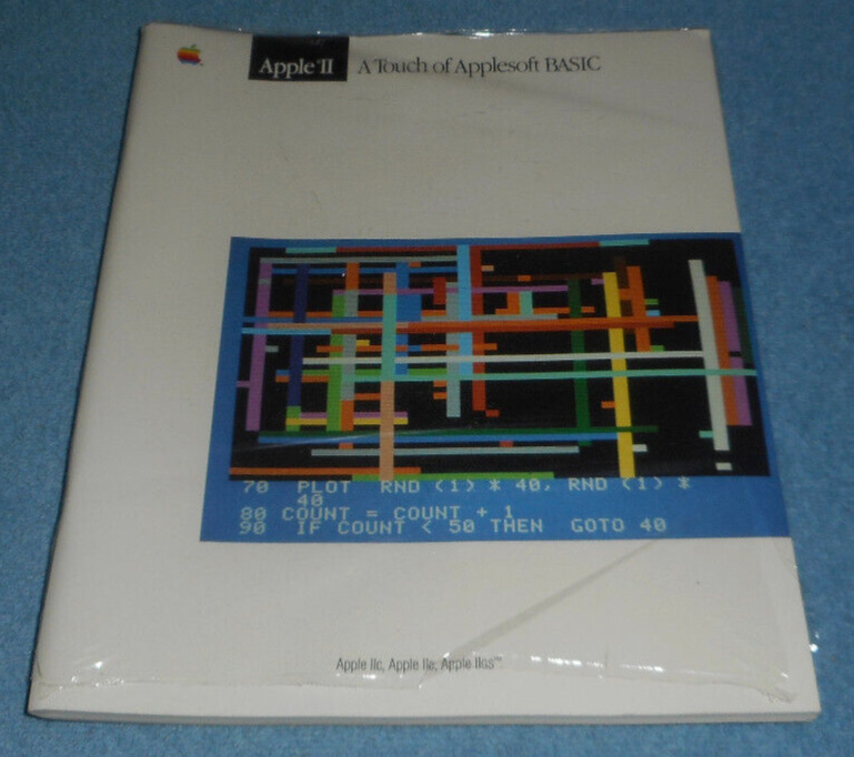 Apple II A Touch of Applesoft Basic Apple IIc IIe IIgs Manual NEW MOSTLY SEALED