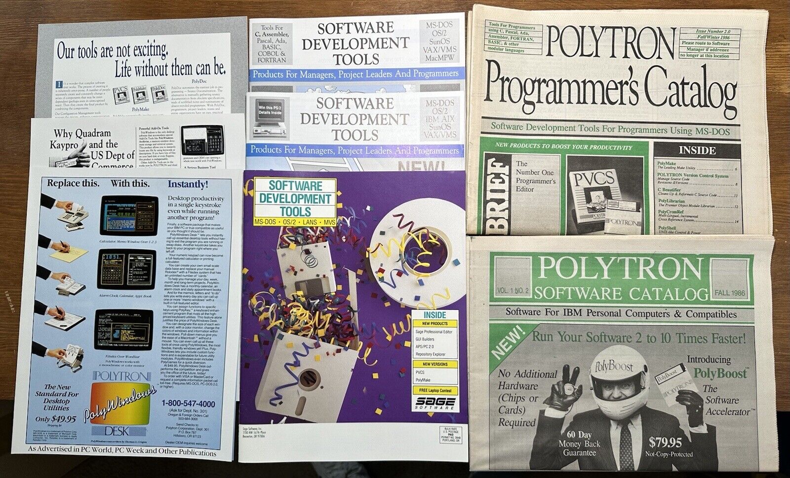 Vintage 1980s POLYTRON Sage Software Development Tools Catalogs Advertising