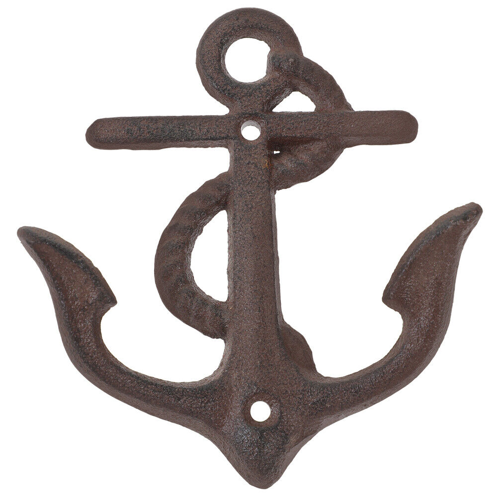 Vintage Style Wall Hanger Cast Iron Anchor Shaped Hanger for Home Dorm Shop