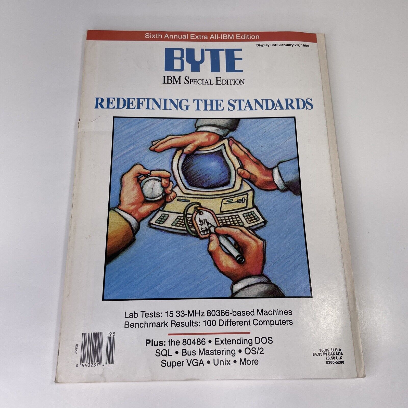 January 1990 BYTE Magazine: Apple, Dell, Amiga, Commodore, Zenith, IBM, Epson